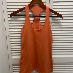 Lululemon cool racerback in heathered orange sz 4